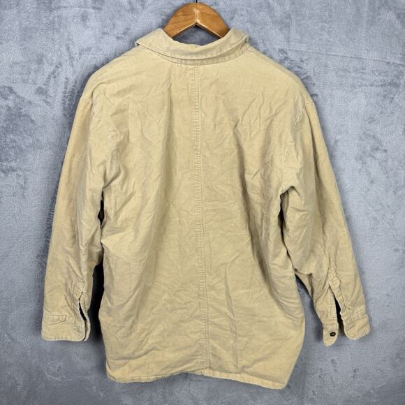 VINTAGE Country Touch Mens Tan Corduroy Quilted Lining Jacket Size L - Picture 4 of 6